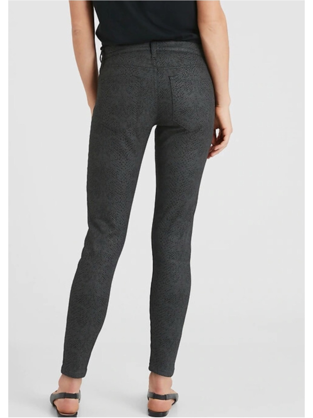Banana Republic Premium Denim Midrise Skinny Serpent (Snake) Print Jeans - Picture 4 of 12